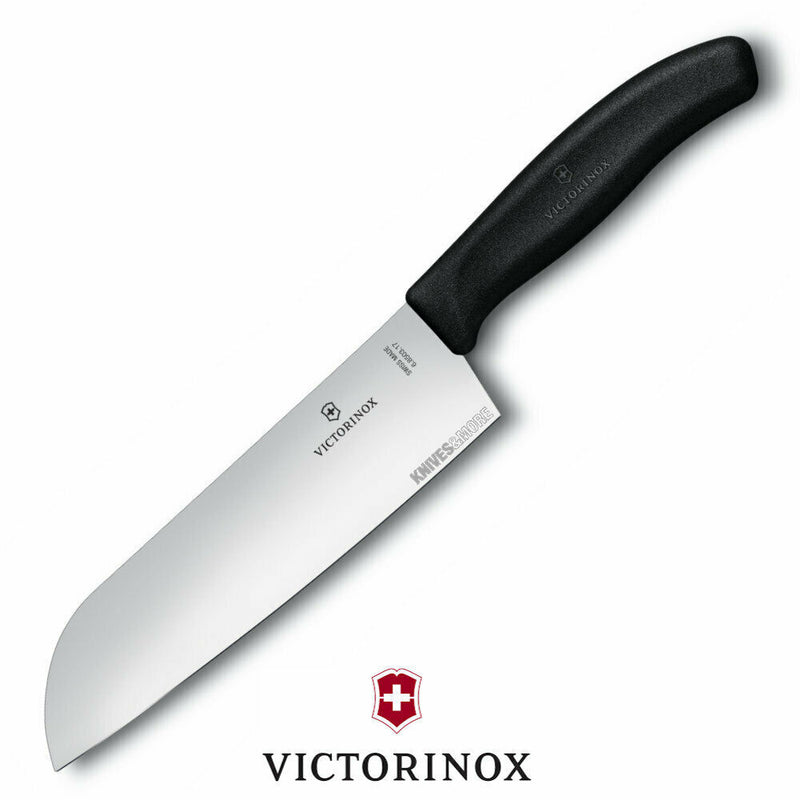 Victorinox Santoku Knife Wide Blade Black 
