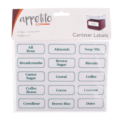 APPETITO Appetito Canister Labels Pack 45 #3204 - happyinmart.com.au