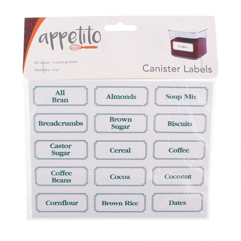 APPETITO Appetito Canister Labels Pack 45 