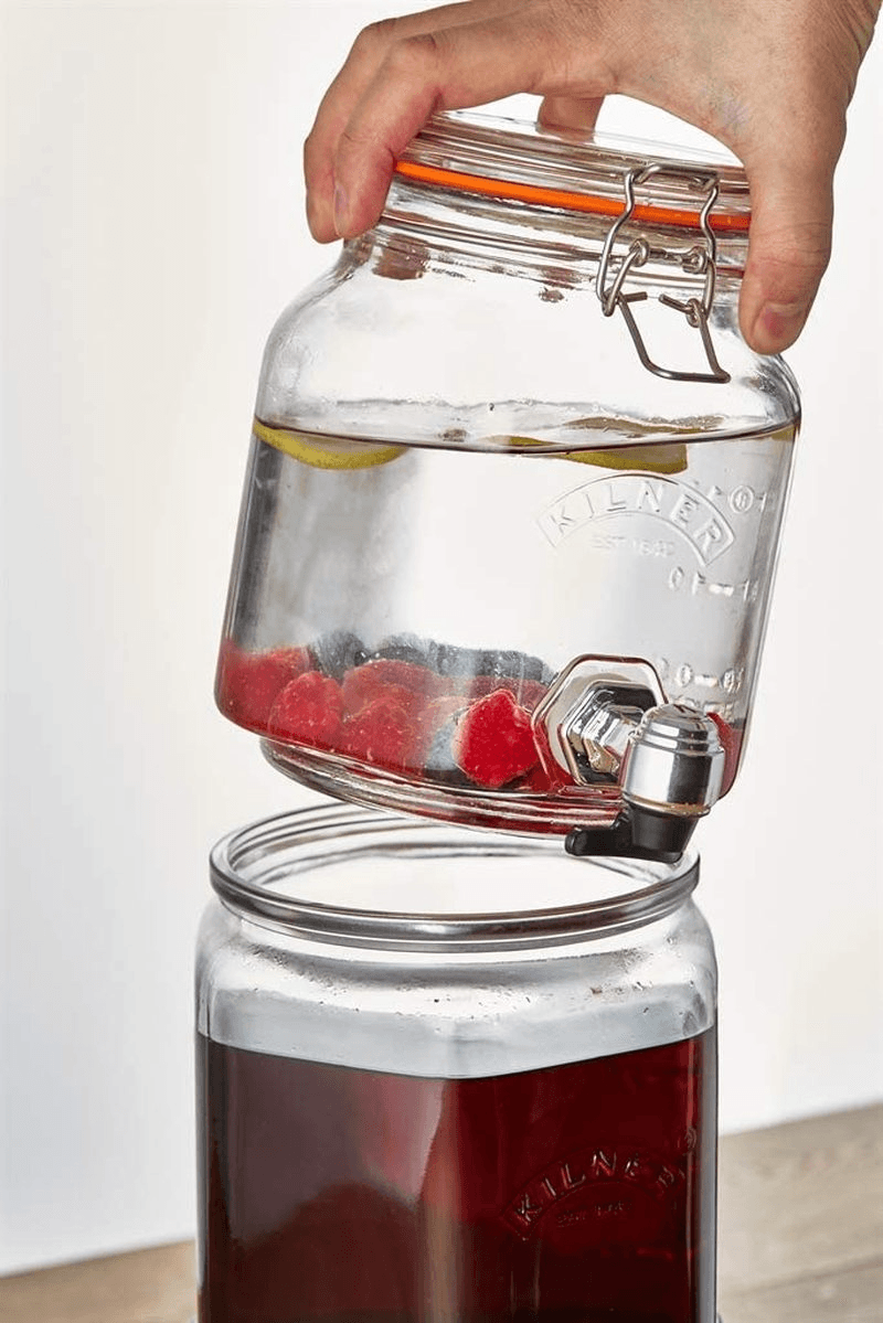 KILNER Kilner Stackable Drinks Dispenser Set Clear Glass 