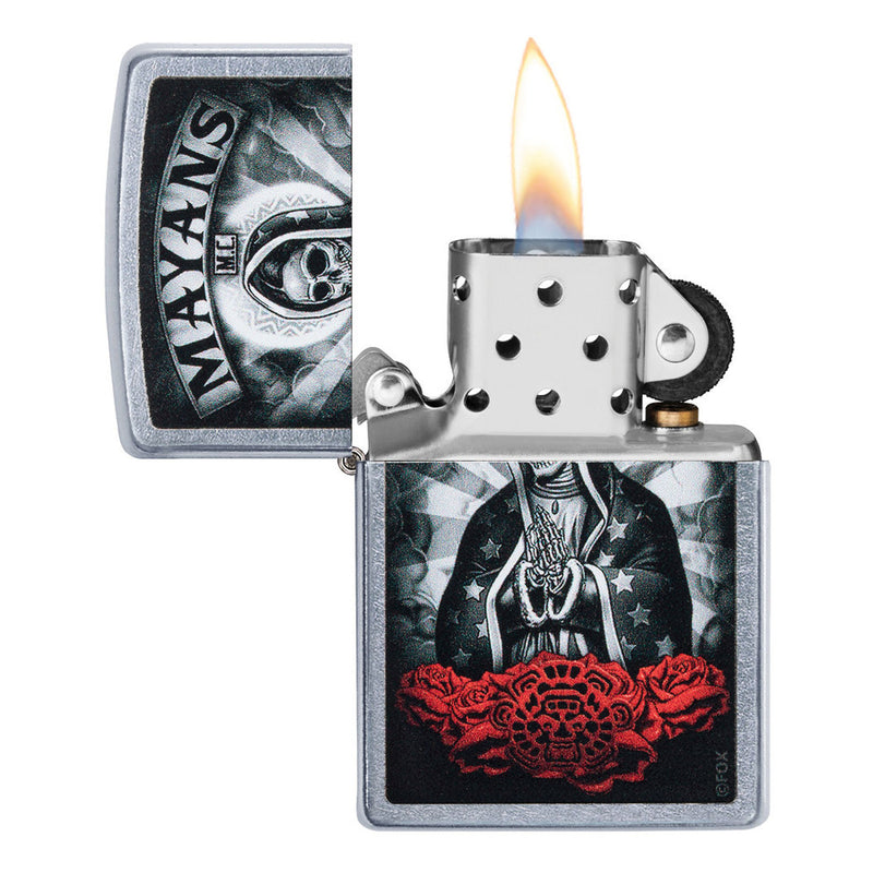 Zippo Mayans Brushed Chrome Windproof Lighter 