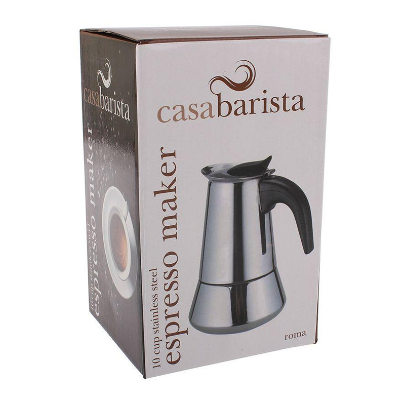 CASABARISTA Casabarista Roma 10 Cup Stainless Steel Espresso Maker 