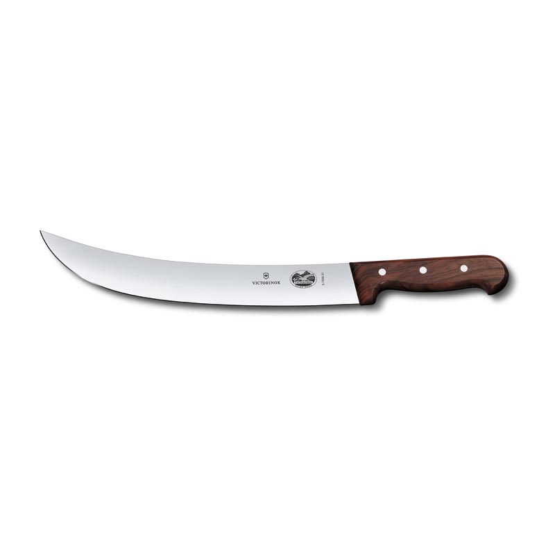 Victorinox Cimeter Knife 31cm Curved Wide Blade Rosewood 