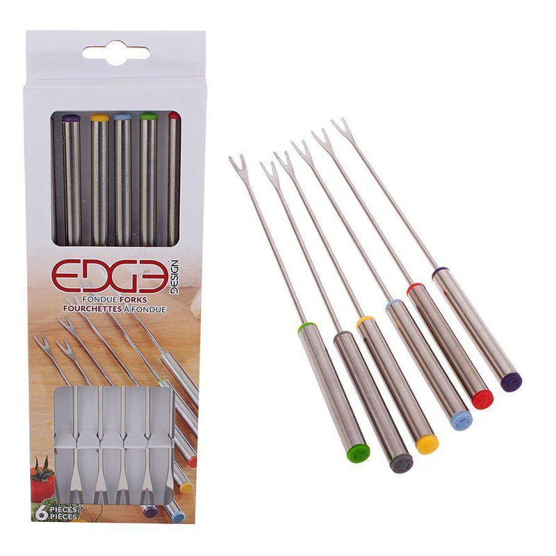 EDGE DESIGN Edge Design Fondue Forks Stainless Steel Handle Set 6 