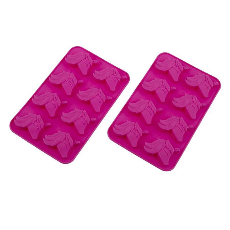DAILY BAKE Daily Bake Silicone Unicorn 8 Cup Chocolate Mould Set 2 Pink 