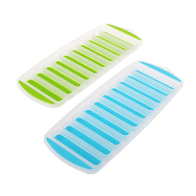 APPETITO Appetito Easy Release 10 Cube Stick Ice Tray Set 2 Blue Lime #4468 - happyinmart.com.au