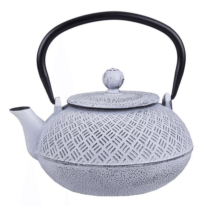 TEAOLOGY Teaology Cast Iron Teapot Parquetry White 