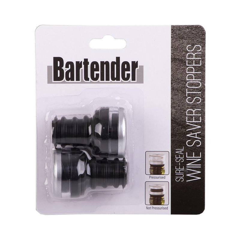 BARTENDER Bartender Sure Seal Wine Saver Stoppers Set 2 