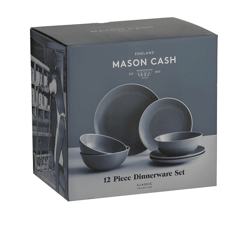 MASON CASH Mason Cash Classic Collection 12 Pieces Dinner Set Grey 