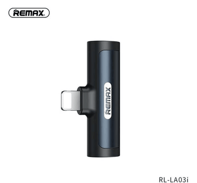 Remax Remax Lightning Audio Adapter Smooth Series Black #RL-LA03i - happyinmart.com.au