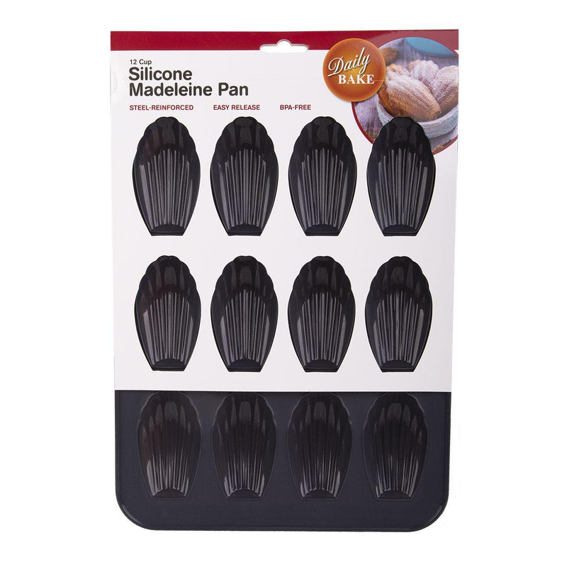 DAILY BAKE Daily Bake Silicone 12 Cup Madeleine Pan Charcoal 