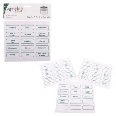 APPETITO Appetito Herb Spice Labels Pack 45 #3203 - happyinmart.com.au