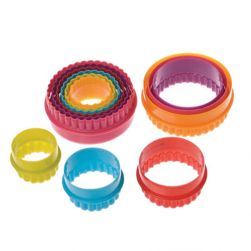 APPETITO Appetito Double Sided Round Cookie Cutter Set 6 Multi Colours 