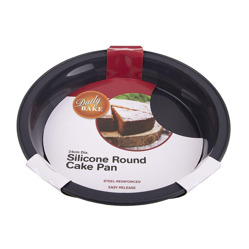 DAILY BAKE Daily Bake Silicone Round Cake Pan Charcoal 