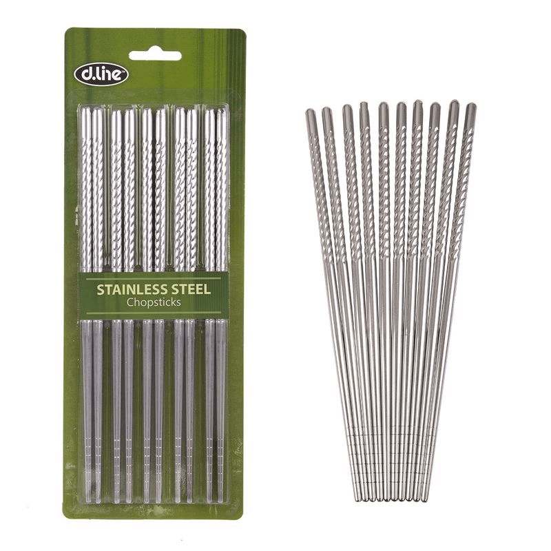 DLINE Dline Stainless Steel Chopsticks Set 5 