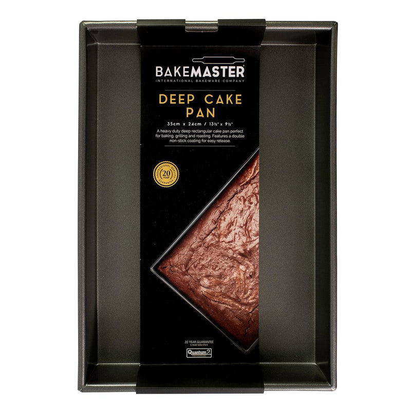 BAKEMASTER Bakemaster Rectangular Deep Cake Pan Non Stick 
