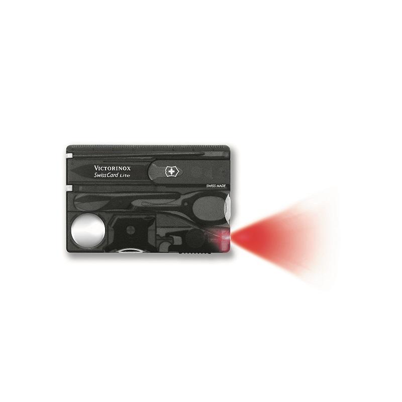 Victorinox Swiss Army Knife Cyber Lite Led Light Swisscard Black 13 Functions 