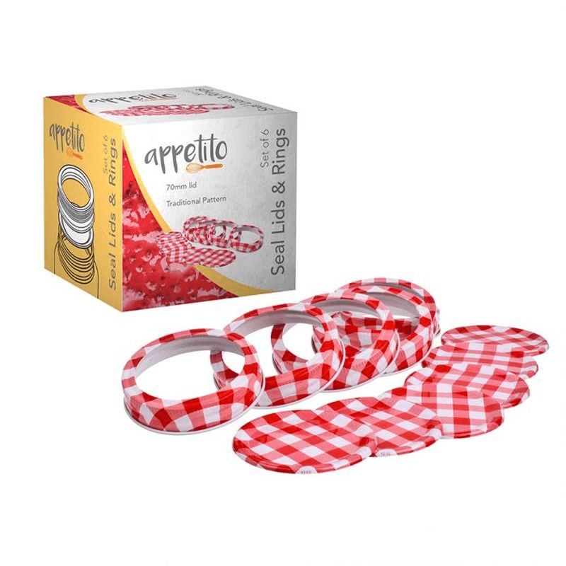 APPETITO Appetito Preserving Lids Rings Pack Of 6 