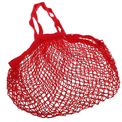 SACHI Sachi Cotton String Bag Long Handle Red #3661R - happyinmart.com.au