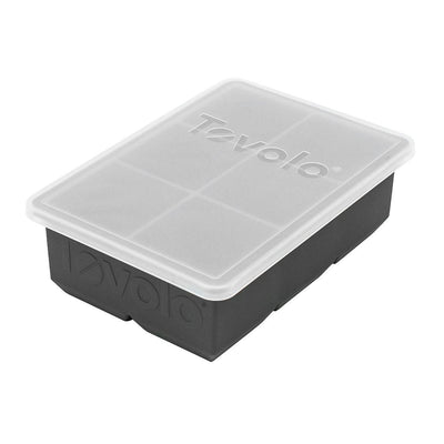TOVOLO Tovolo King Cube Ice Tray With Lid Charcoal #4879-1CH - happyinmart.com.au