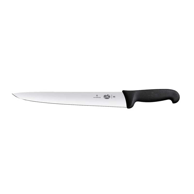 Victorinox Cutlet Knife 30cm Straight Back Blade Fibrox Black 