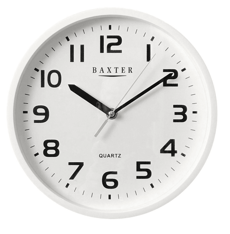 BAXTER Baxter Adams With Clock Arabic 25cm White 