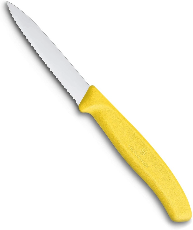 Victorinox Paring Knife Pointed Tip Wavy Edge Classic Yellow 