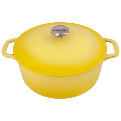 CHASSEUR Chasseur Round French Oven Lemon Yellow #19963 - happyinmart.com.au