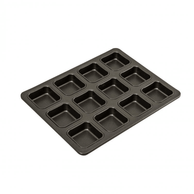 BAKEMASTER Bakemaster 12 Cup Square Brownie Pan Non Stick #40015 - happyinmart.com.au