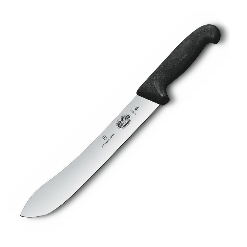 Victorinox Butchers Knife 31cm Wide Tip Blade Fibrox Black 