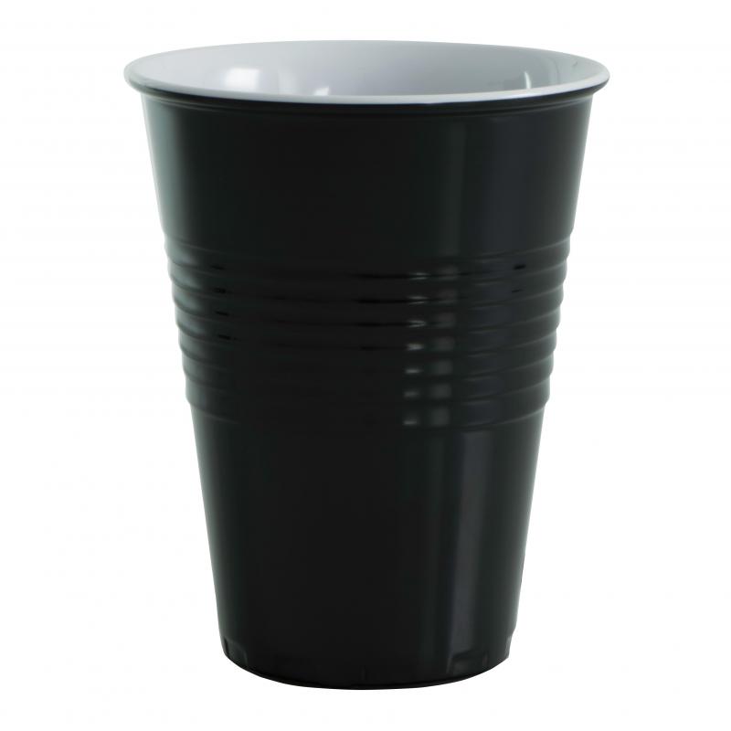 Serroni Miami Melamine 2 Tone 400ml Cup Black 