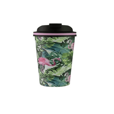 AVANTI Avanti Go Cup Reusable Coffee Cup Flamingo Leaf #13469 - happyinmart.com.au