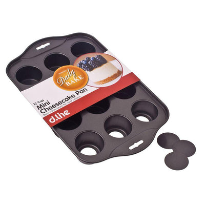 DAILY BAKE Daily Bake Non Stick 12 Cup Mini Cheese Cake Pan Loose Base #2990-1 - happyinmart.com.au