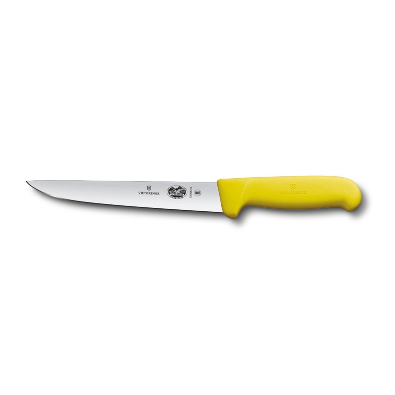 Victorinox Sticking Knife 20cm Straight Back Blade Fibrox Yellow 