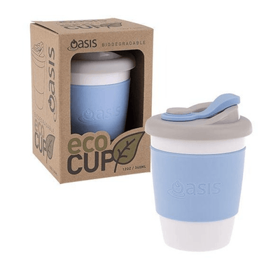 OASIS Oasis Biodegradable Eco Cup 12oz Powder Blue #8992PB - happyinmart.com.au