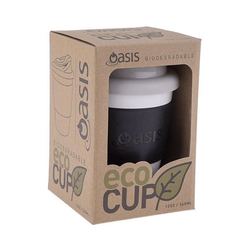 OASIS Oasis Biodegradable Eco Cup 12oz Black 