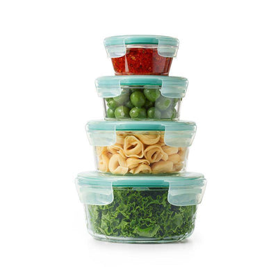 OXO Oxo Good Grips Smart Seal Glass Round Containers Set Of 4 #48589 - happyinmart.com.au