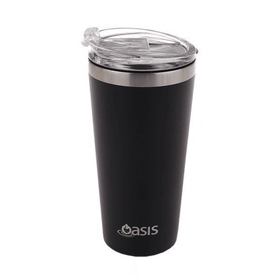 OASIS Oasis Stainless Steel Double Wall Insulated Travel Mug Matte Black #8901MBK - happyinmart.com.au