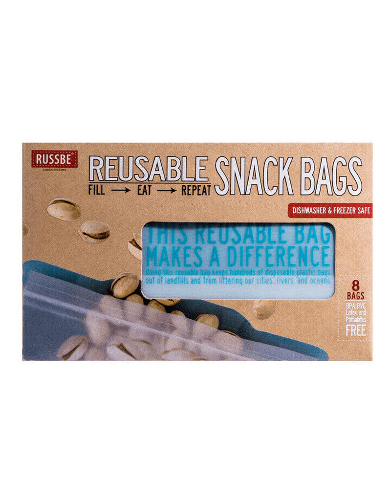 RUSSBE Russbe Snack Bags Pack 8 Blue Statement 