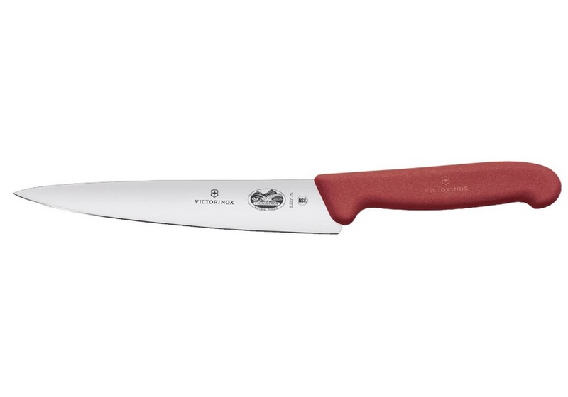 Victorinox Cooks - Carving Knife, 25cm, Fibrox - Red 5.2001.25