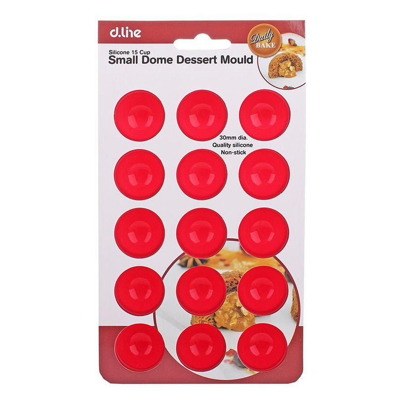 DAILY BAKE Daily Bake Silicone 15 Cup Small Dome Dessert Mould Red 