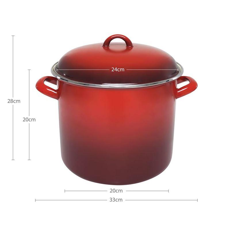 CHASSEUR Chasseur Enamel Stock Pot Red 