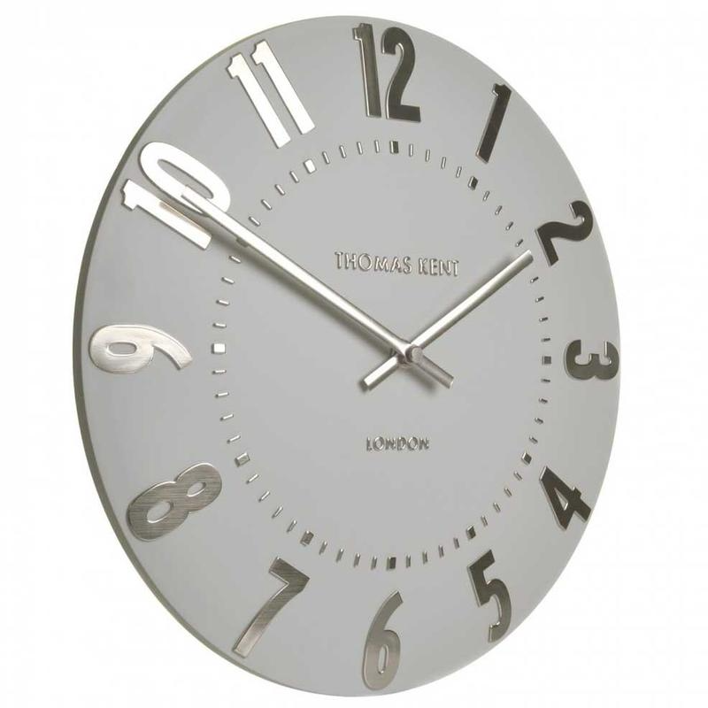 Thomas Kent Mulberry Wall Clock 30cm Silver Cloud 