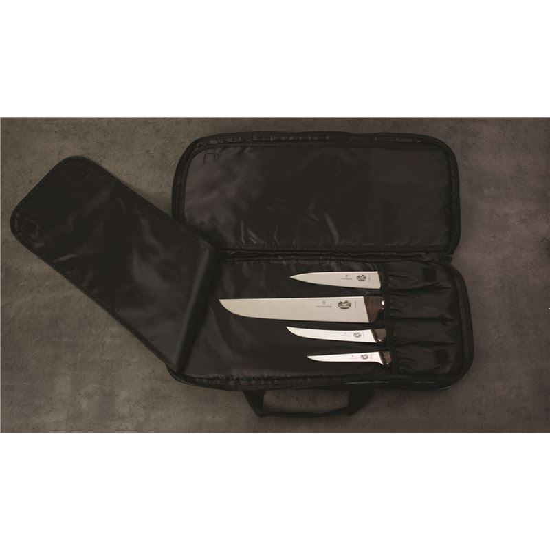VICT PROF Cheftech 18 Pieces Pocket Chef Knife Knives Roll Hand Shoulder Bag Case With Strap Black 