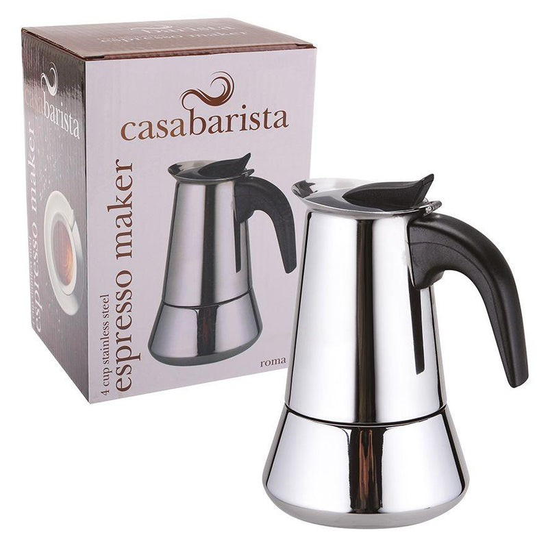 CASABARISTA Casabarista Roma 4 Cup Stainless Steel Espresso Maker 