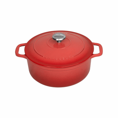 CHASSEUR Chasseur Round French Oven Coral Red #19504 - happyinmart.com.au