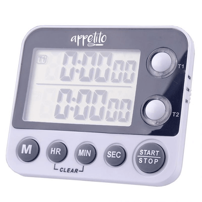 APPETITO Appetito Dual Digital Timer 100 Hours #3478 - happyinmart.com.au