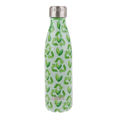OASIS Oasis Stainless Steel Double Wall Insulated Drink Bottle Recycle With Love #8880RL - happyinmart.com.au
