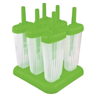APPETITO Appetito Groovy Ice Pop Mould Set 6 Green #4473-1 - happyinmart.com.au