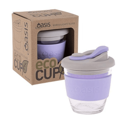 OASIS Oasis Borosilicate Glass Eco Cup 8oz Lilac #8994LC - happyinmart.com.au